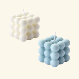 Design Collection | Bubble Candles | White + Blue